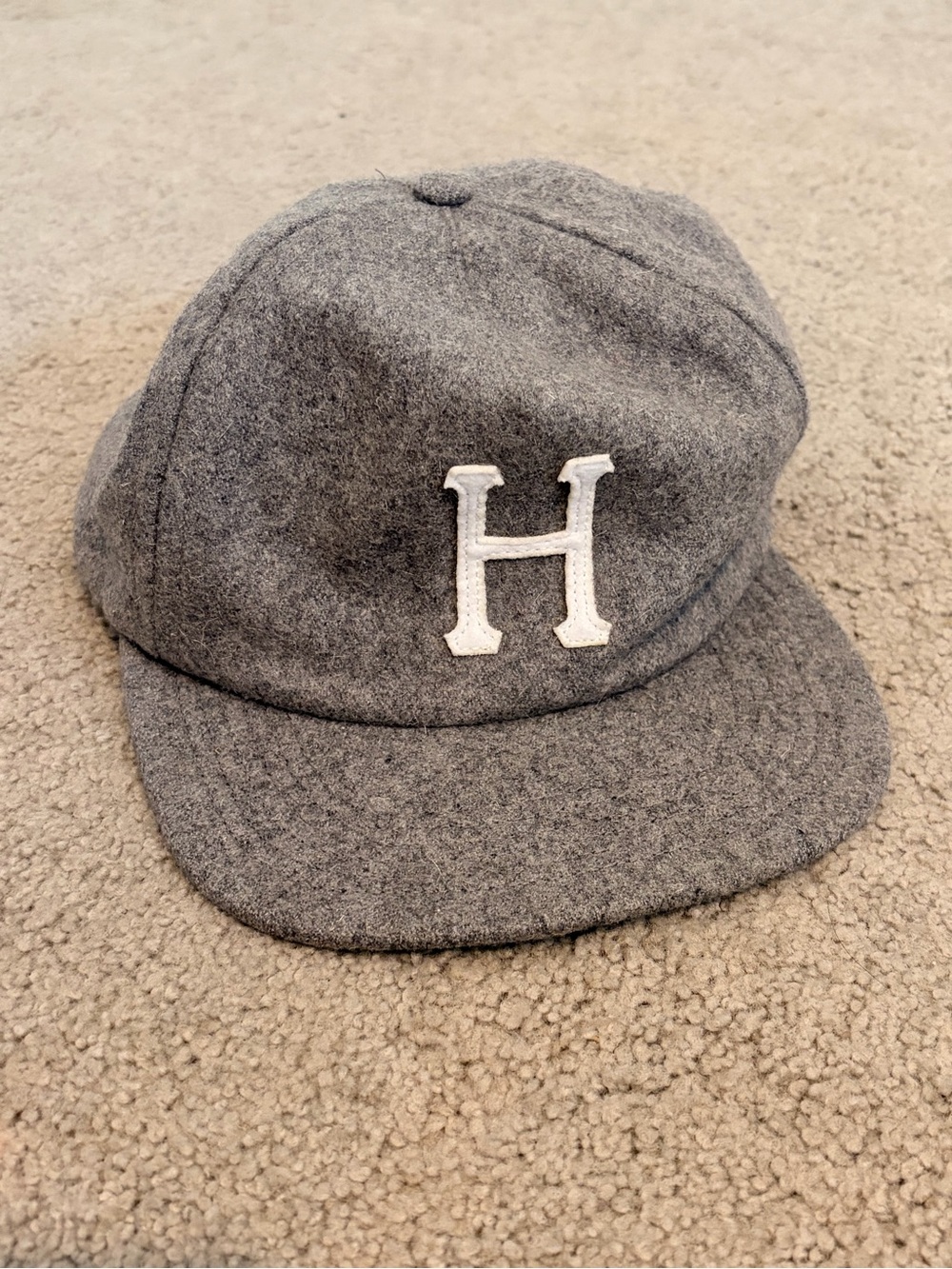 HUF Gray H Logo Snapback Hat
